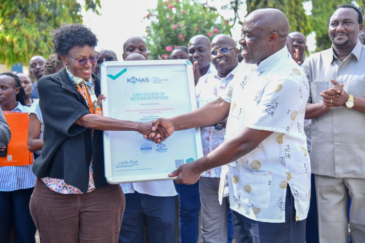 KMFRI Achieves Testing and Calibration Accreditation, Strengthening Confidence in Kenya's Blue Economy